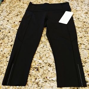 NWT Lululemon Fast and Free Crop II - Size 8